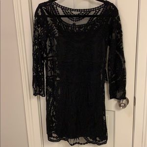 Black lace dress
